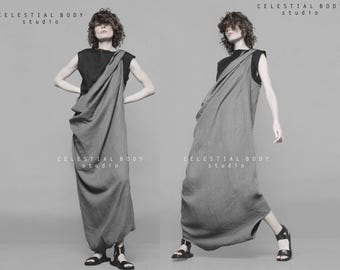 Combinaison à entrejambe Combi-pantalon sarouel en lin