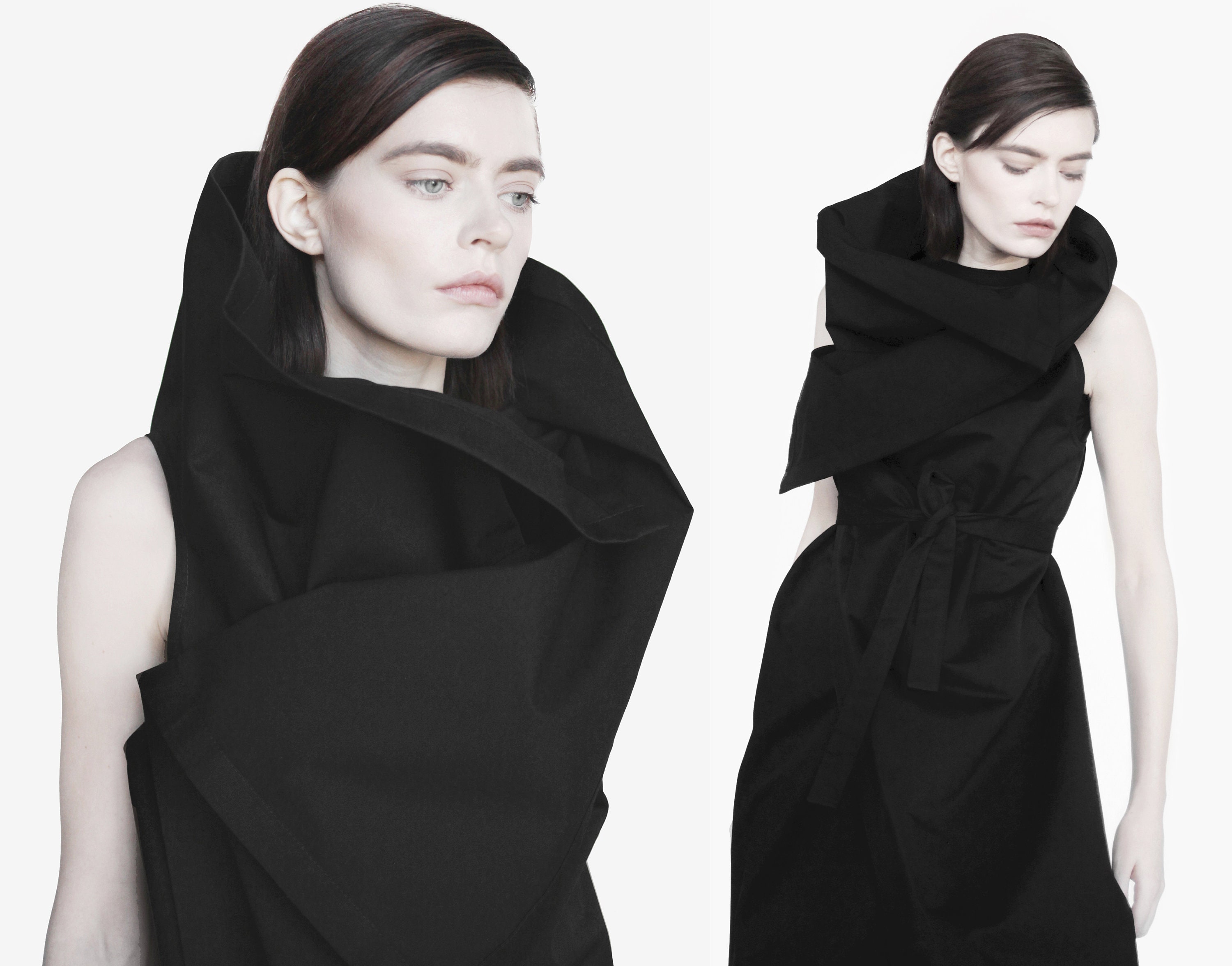 Futuristic Turtleneck Wrap Jacket Avant Garde Deconstructed - Etsy