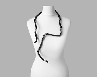 Geometric Statement necklace. Extravagant necklace. Avant garde necklace. Futuristic jewelry