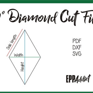 60 Degree Diamond Cut Files for English Paper Piecing | 6 point star | SVG | DXF | Cricut | Silhouette | Patchwork | Quilting | EPP Addict
