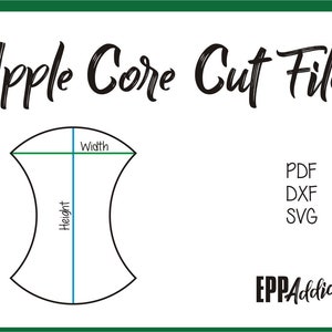 Apple Core Cut Files for English Paper Piecing | SVG | DXF | Cricut | Silhouette | Patchwork | Quilting | EPP Addict