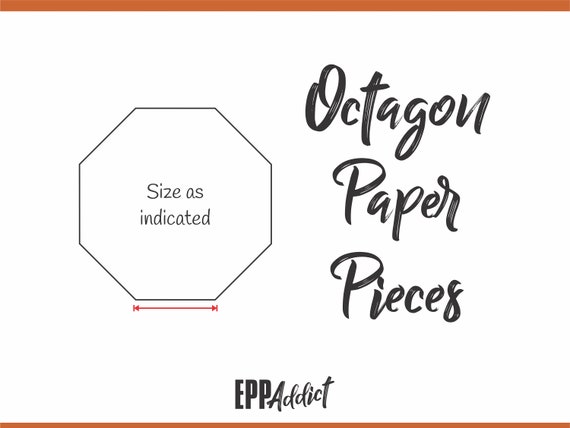 Morceaux de papier anglais octogonaux pour rattacher du papier anglais -  EPP Addict