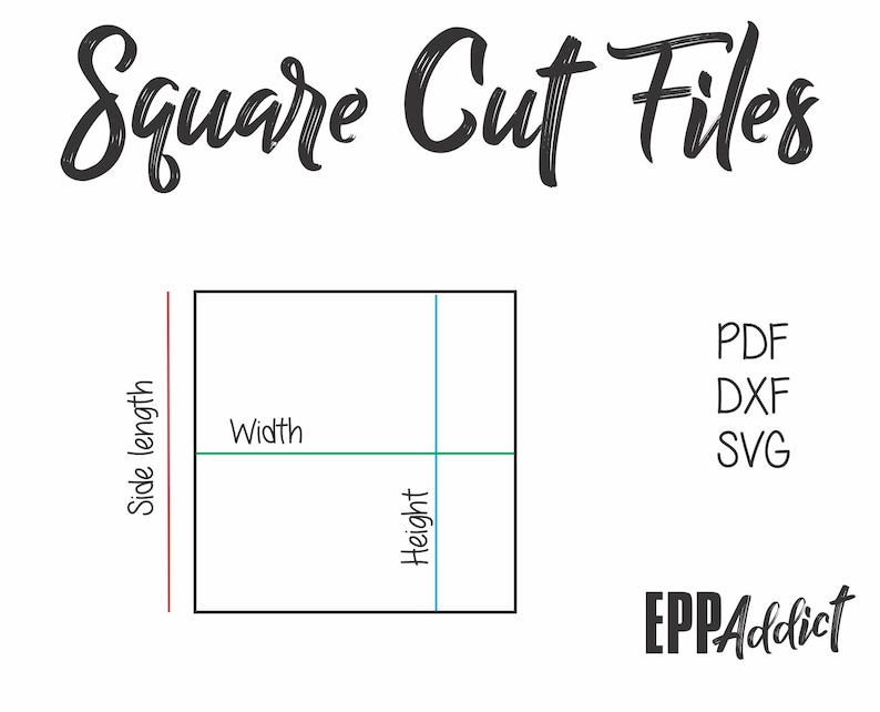 Square Cut Files for English Paper Piecing | SVG | DXF | Cricut ...