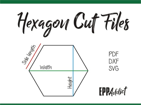 Hexagon Cut Files For English Paper Piecing Svg Dxf Etsy