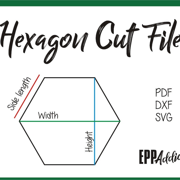Hexagon Cut Files for English Paper Piecing | SVG | DXF | Cricut | Silhouette | Patchwork | Quilting | EPP Addict