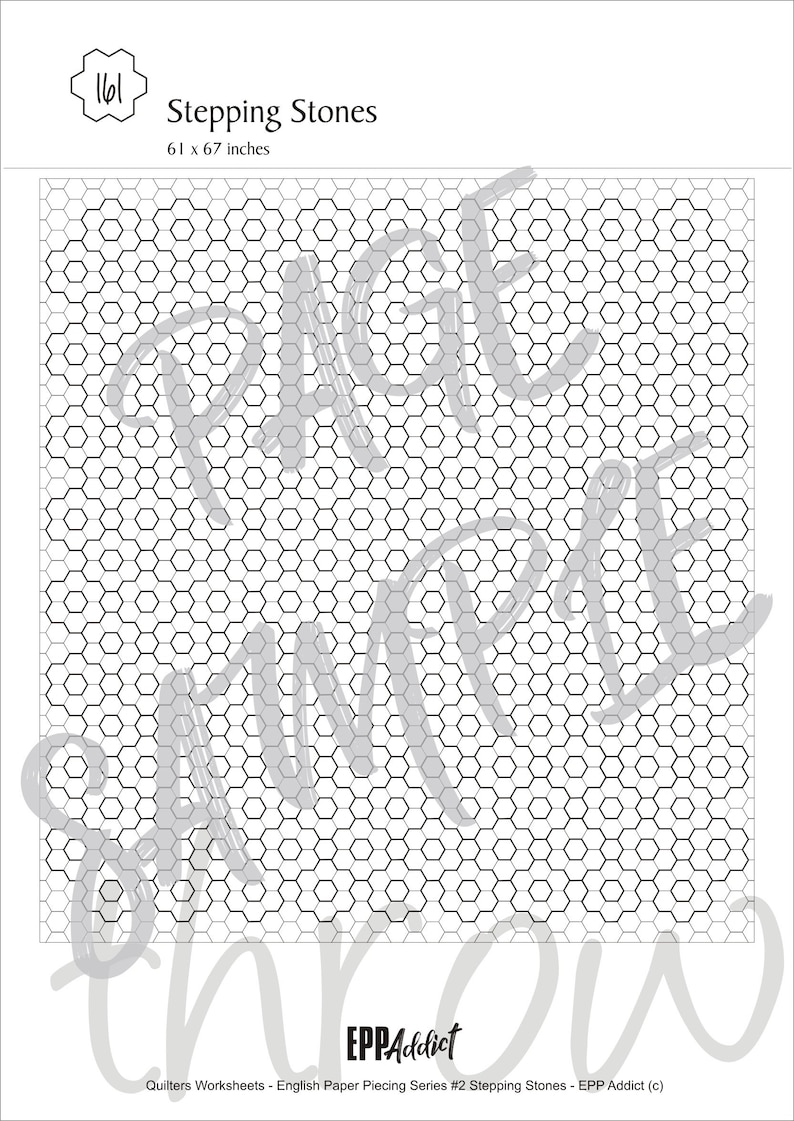 Epp Layout EPP Hexagon Flower Worksheet #2 | Stepping Stones | EPP | Layout ...