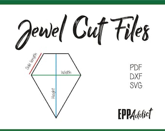 Jewel Cut Files for English Paper Piecing | SVG | DXF | Cricut | Silhouette | Patchwork | Quilting | EPP Addict