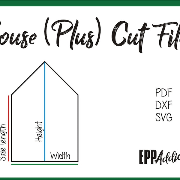 House (Plus) Cut Files for English Paper Piecing | SVG | DXF | Cricut | Silhouette | Patchwork | Quilting | EPP Addict