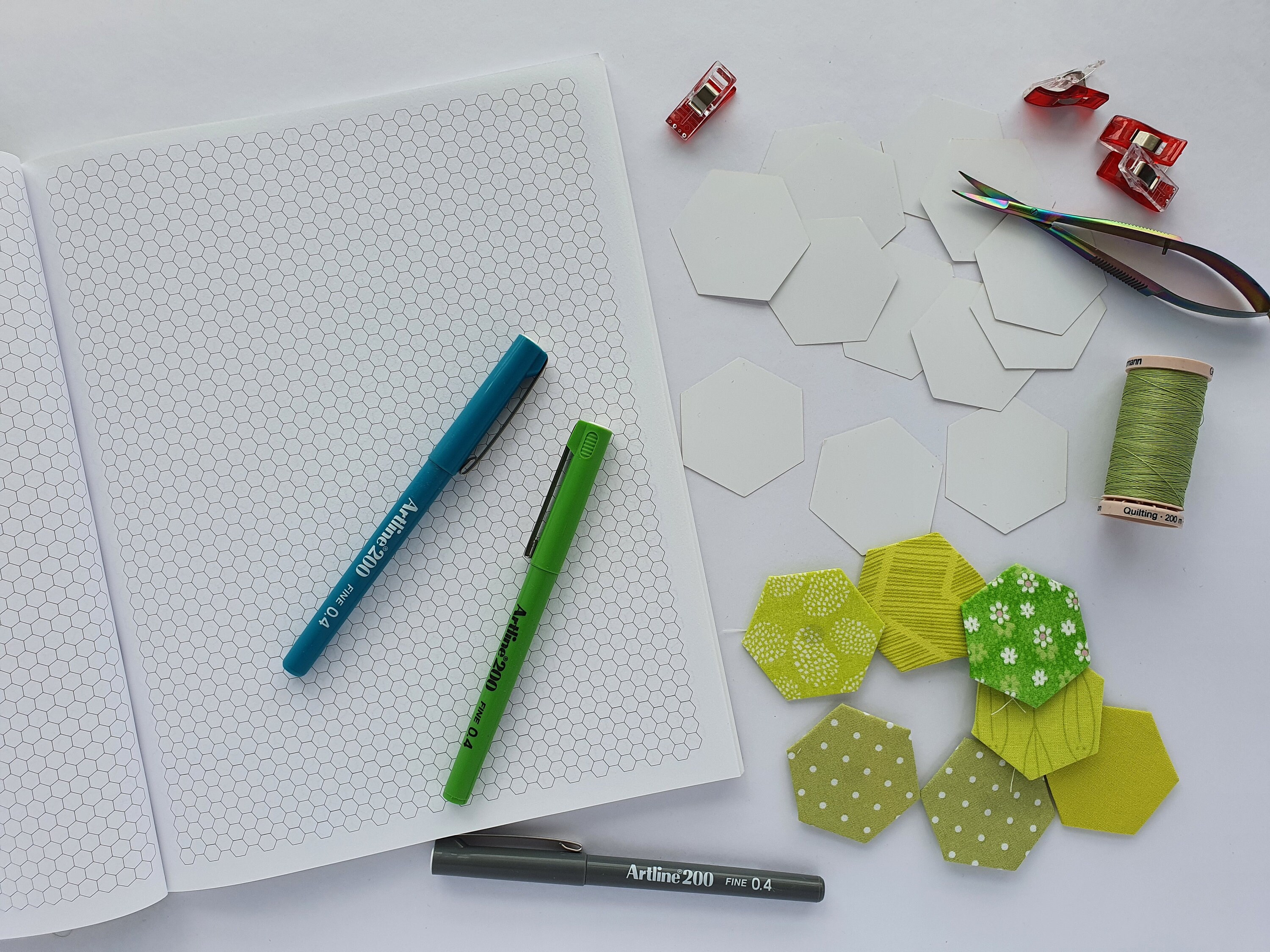 Hexagon Graph Paper Exercise Book for English Paper Piecing Etsy