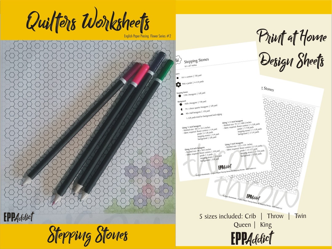 Epp Layout EPP Hexagon Flower Worksheet #2 | Stepping Stones | EPP | Layout ...