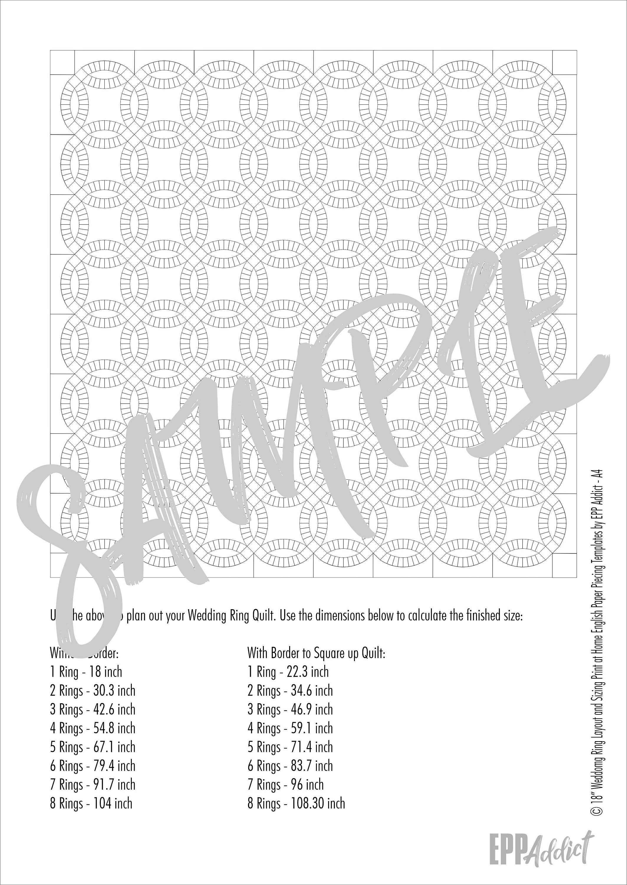 18 Printable Wedding Ring Block Pieces for English Paper Etsy