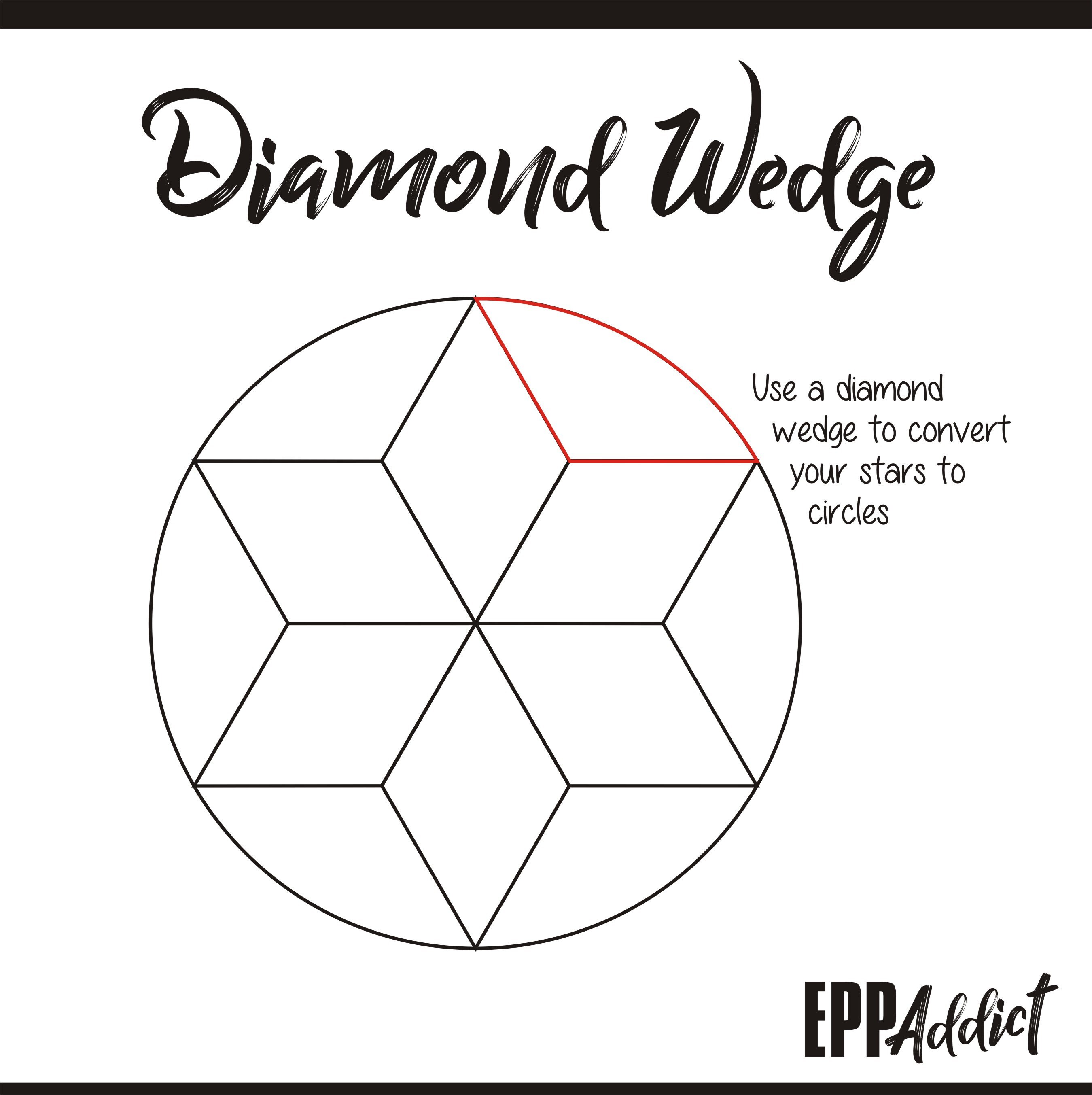 60 Degree Diamond Wedge Cut Files for English Paper Piecing | SVG | DXF ...