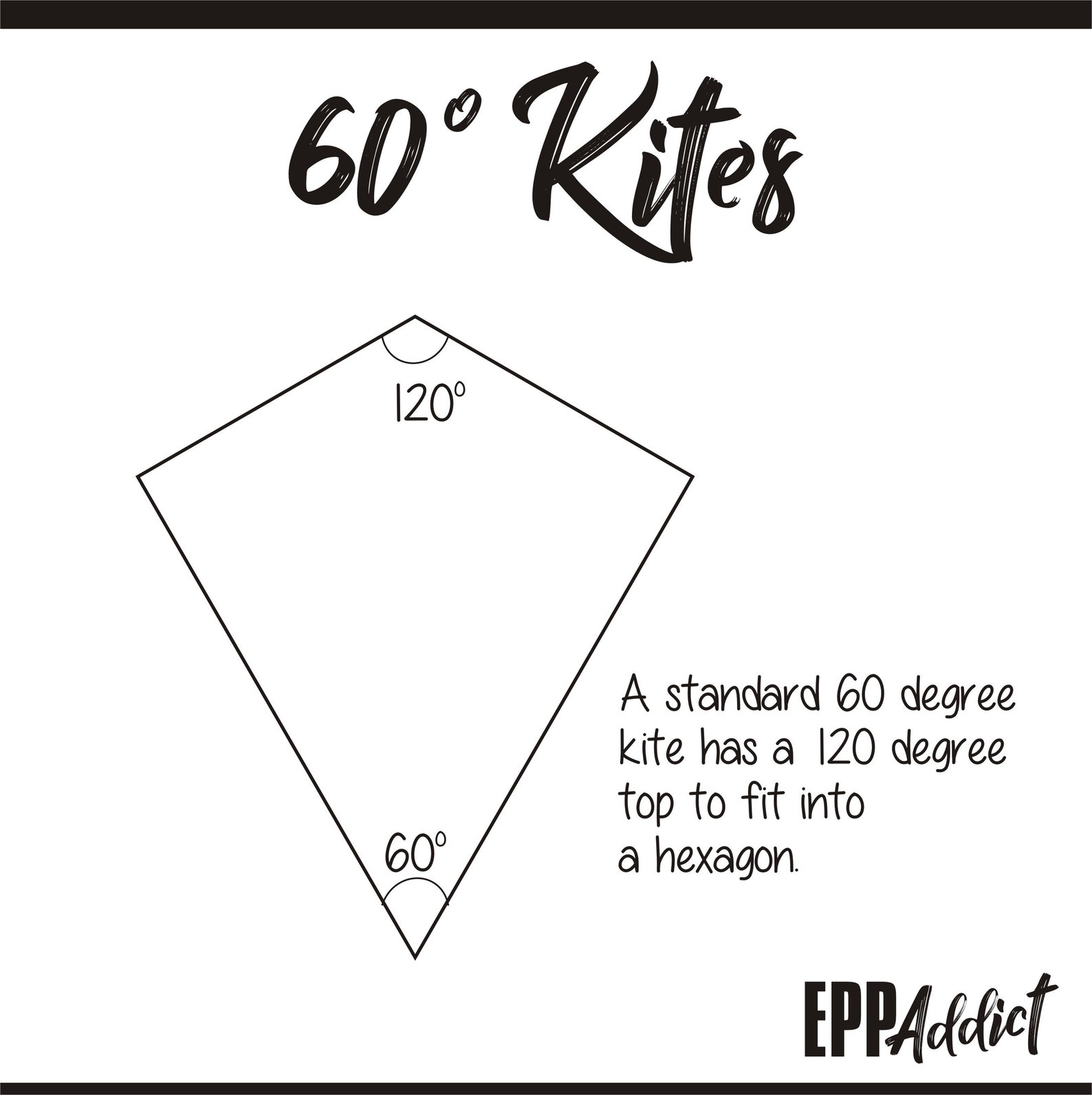 1/2 1 Print at Home 60 Degree Kite Shapes for English Etsy