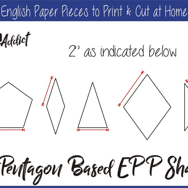 Pentagon Epp Templates Etsy