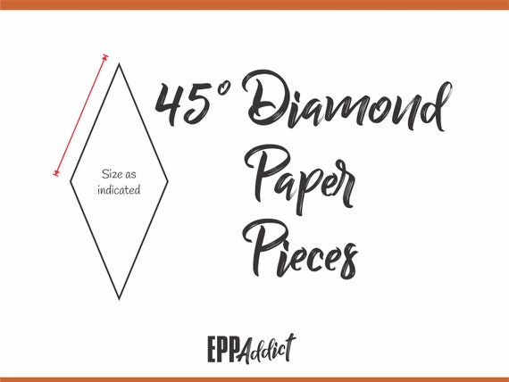 45 Degree Diamond - 8 Point Star - English Paper Pieces for