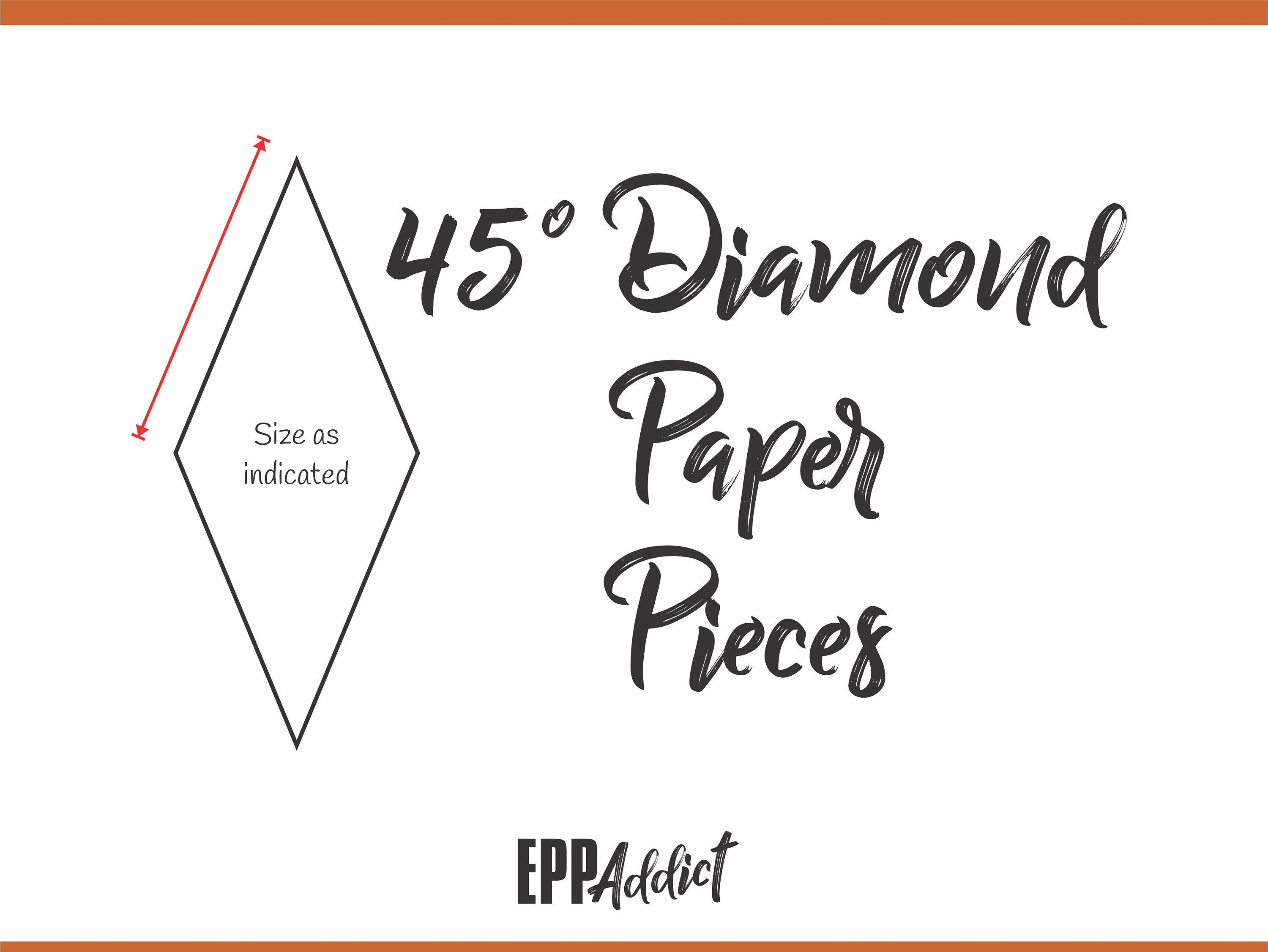 Eppiflex EPP Templates - 45 Degree Diamond for 8-Pointed Star - 1