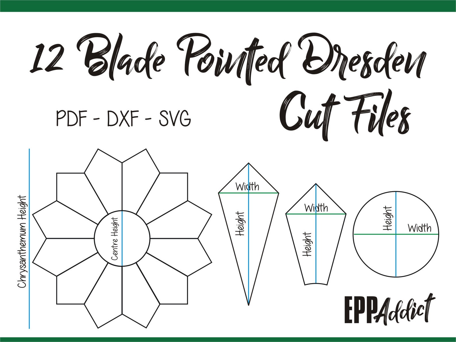  12 Blade Dresden Plate Template 
