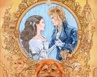 Magic Dance Print, Labyrinth Movie Art (11x17)