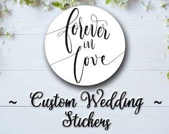 Custom Wedding Stickers • Custom Round Stickers - Custom Labels - Round Labels -  Custom Clear Stickers -  Custom Stickers