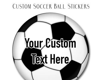 Custom Soccer Sticker - Personalized Soccer Stickers - Birthday Sticker - Thank You Sticker - Party Sticker