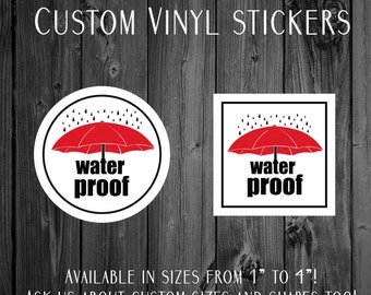 Custom Vinyl Stickers -  Custom Waterproof Stickers - Available in Sizes from 1" to 4"!