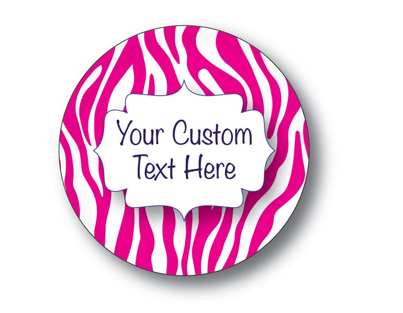 Custom Zebra Stickers Zebra Labels Safarithemed Sticker Etsy