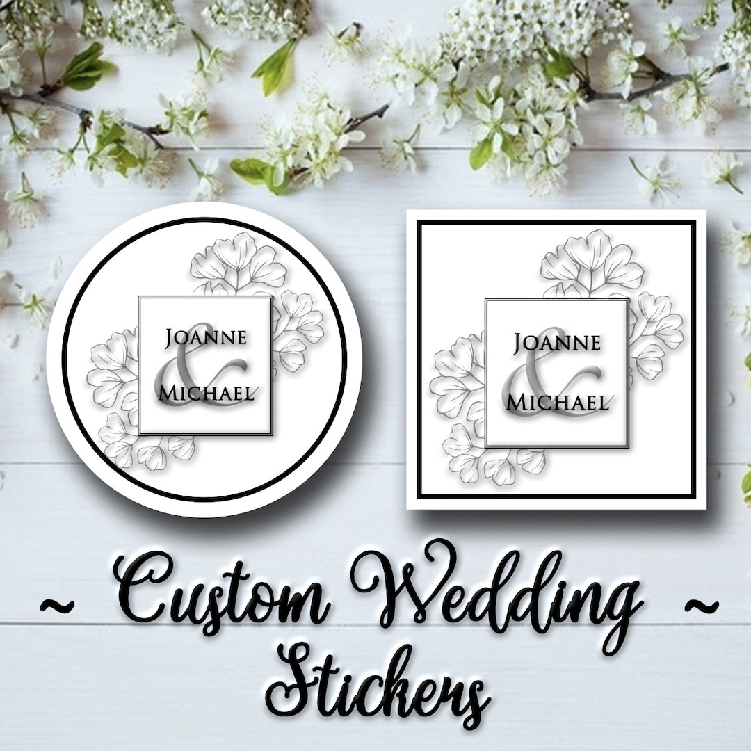 Bride Round Sticker Custom Wedding Stickers • Custom Round Stickers - Custom Labels - Round ...
