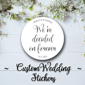 Pegatinas de boda personalizadas • Pegatinas redondas personalizadas - Etiquetas personalizadas - Etiquetas redondas - Pegatinas transparentes personalizadas - Pegatinas personalizadas