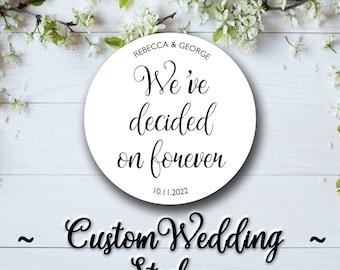 Custom Wedding Stickers • Custom Round Stickers - Custom Labels - Round Labels -  Custom Clear Stickers -  Custom Stickers