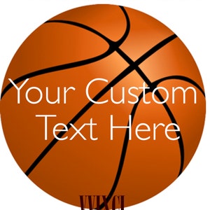 Pegatina de baloncesto personalizada - Pegatina de cumpleaños - Pegatina de agradecimiento - Pegatina de fiesta