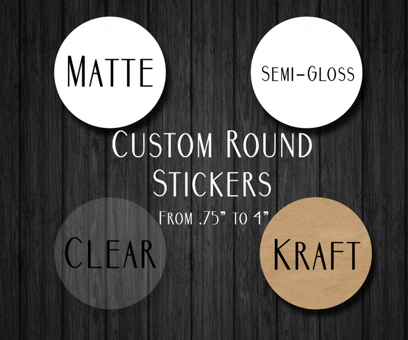Stickers ronds personnalisés Étiquettes personnalisées Étiquettes rondes Stickers transparents personnalisés Stickers personnalisés Stickers logo De 0,75 à 3,5 image 1
