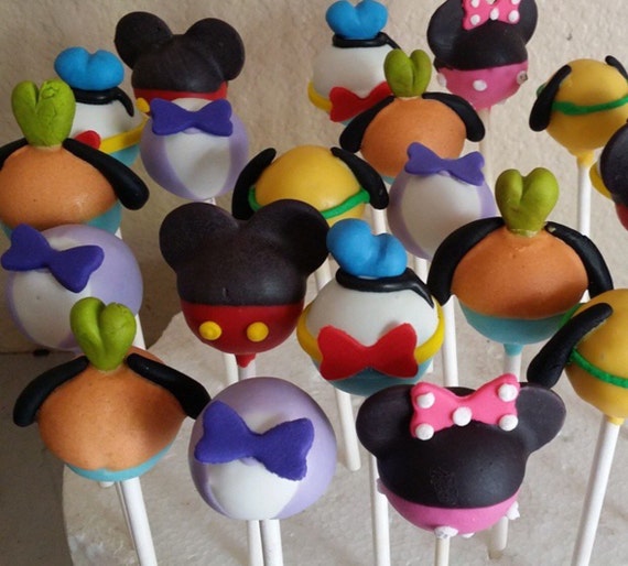 12mickey mouse clubhouse cake pops