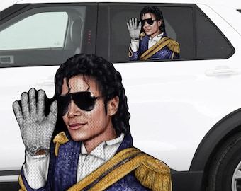 RIDE A LONG King of Pop Perforated Laminated Car Semi Transparent Decal for Backseat Window. Weather resistant and removable.