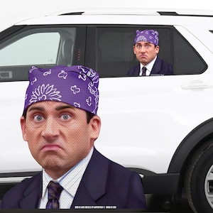 RIDE A LONG Prison Mike Perforated Laminated Car Window Semi Transparent Decal Riding in Backseat. Weather resistant and removable.