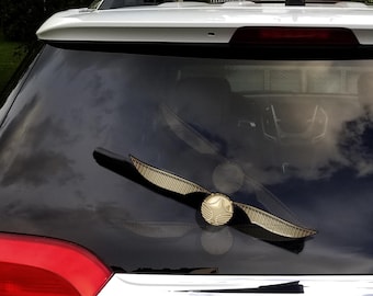 Golden Snitch WiperTags attach to rear vehicle wiper blades. Detachable, interchangeable, and weather resistant. Universal fit. Made in USA.