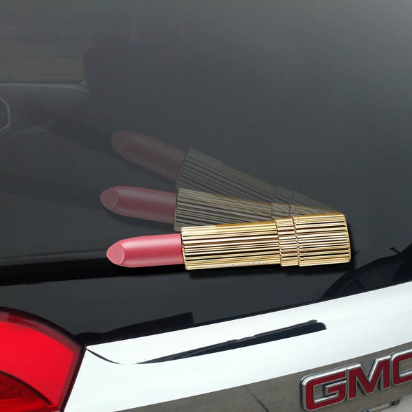 Lipstick WiperTags (Gold) attach to rear wipers to advertise. Compliment your window decals for Mary Kay, Younique, LipSense, more