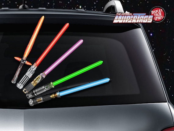ORIGINAL Wipesabers Reflective Light Saber in 6 Colors/styles Attach to  Rear Vehicle Wiper Blades. Universal Size Fits Most Rear Wipers. 