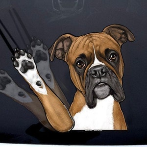 Boxer BOSCO Waving Dog WiperTags