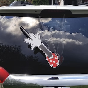 White Glove Wave Polka Dot WiperTags attach to rear vehicle wiper blades. Detachable, interchangeable, and weather resistant. Made in USA.