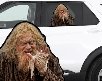 RIDE A LONG Bridge Keeper Monty Python Holy Grail Perforated Laminated Car Semi Transparent Decal for Backseat Window. Weather resistant.