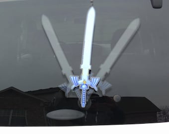 Master Sword WiperTags attach to rear vehicle wiper blades. Detachable, interchangeable, and weather resistant. Universal size. Made in USA.