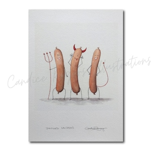 Deviled Sausages Quality print on 300gsm paper, hand signed