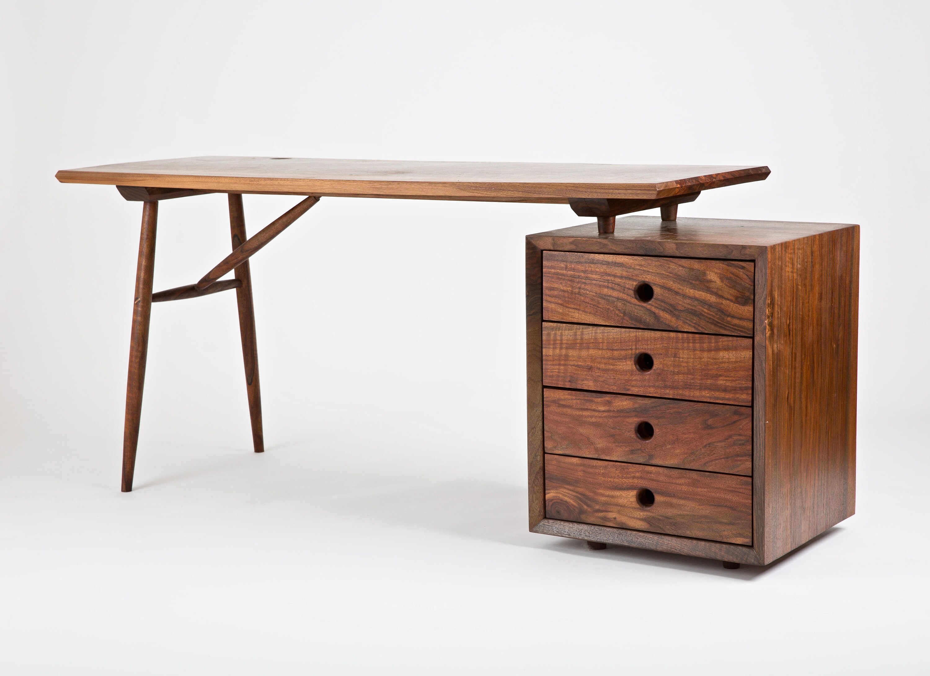 Boarding desk. Walnut desk. writing desk bean.
