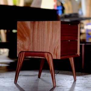 Danish Modern Night Stand | Solid Hardwood Nightstand | Mid Century Modern Bedside Table | Oak Side Table | Custom Minimalist Furniture