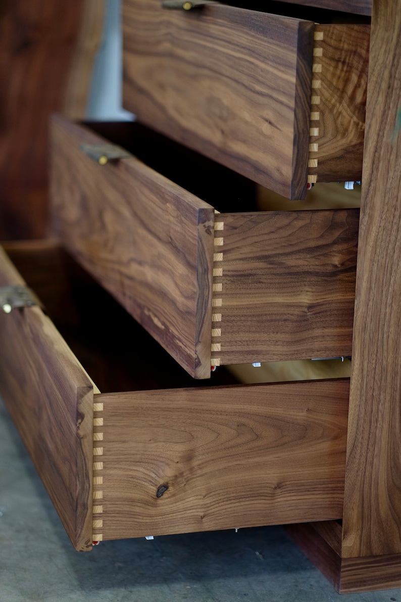 Modern Walnut Dresser image 6