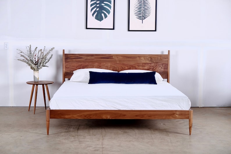 Mid Century Modern Platform Bed Frame King Hanaposy