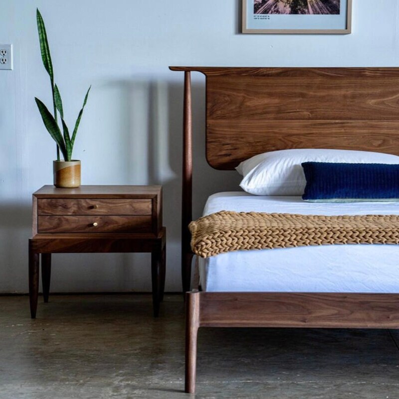 Mid Century Bed - Etsy