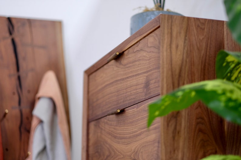 Modern Walnut Dresser image 7