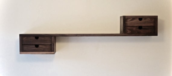 Floating Shelf Modern Mid Century Walnut Image 0