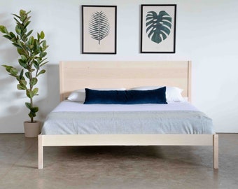 Solid Wood Platform Bed In Maple / Storage Optional Platform Bed / Modern Simple Platform Bed / Etsy Loves These Long Illogical Titles